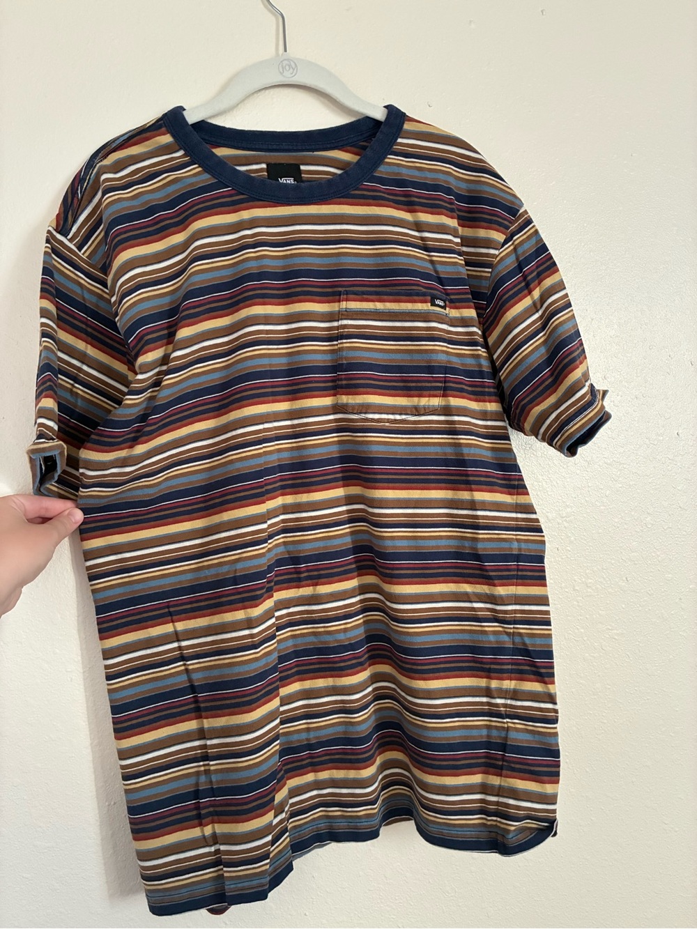 Vans Cotton Striped Short Sleeve Tee